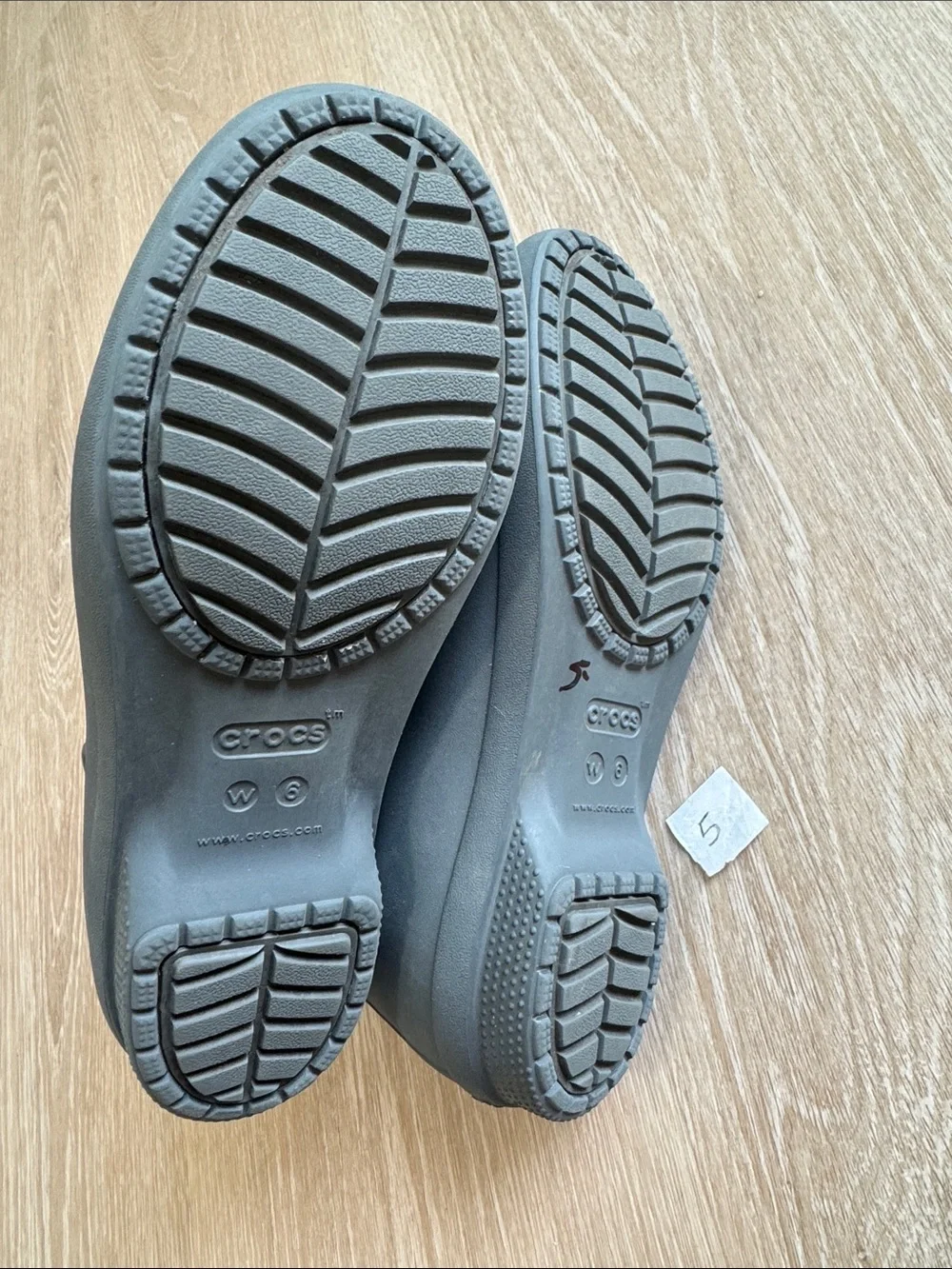CROCS Gray Chelsea Rain Boots